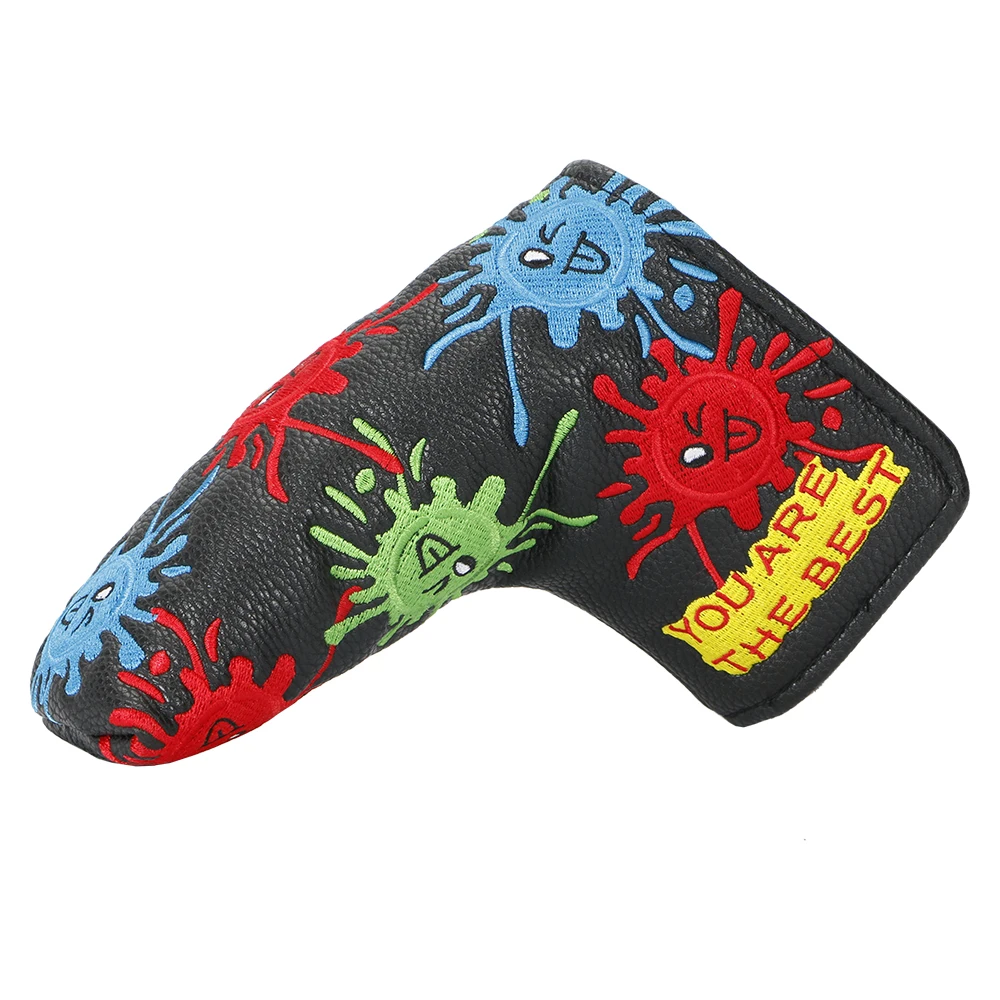NEW Golf putter headcover PU Golf Putter Cover Golf protection headcover balck white to choose free shipping