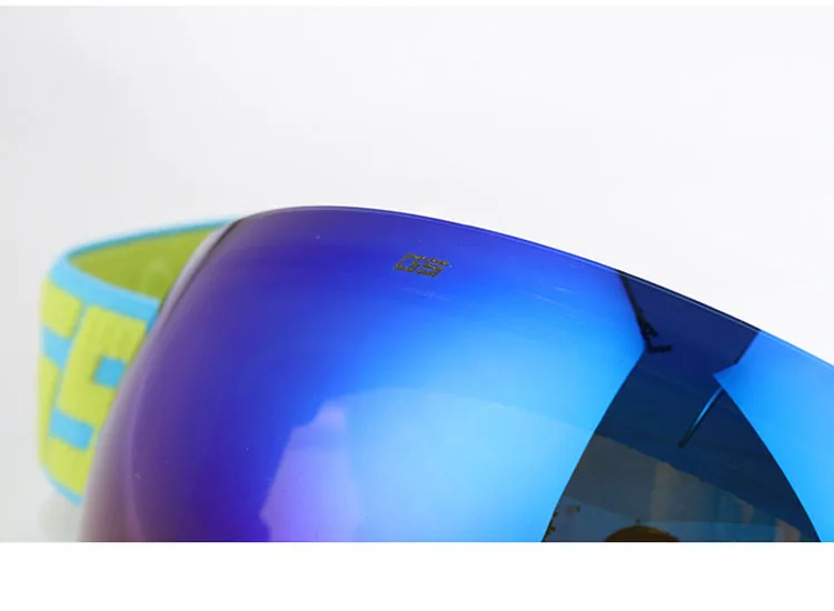 Большие зеркальные мужские или женские настоящие двойные противотуманные лыжные очки с УФ-покрытием, сферические очки для сноубординга, снежные очки и коробка