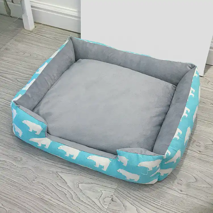 large dog bed with cover