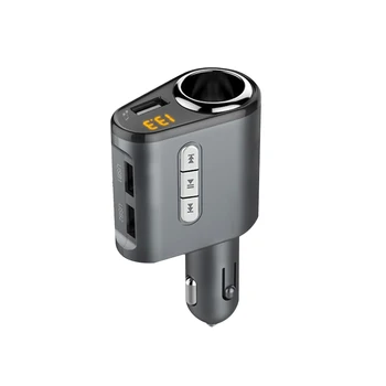 

New Multifunction FM Transmitters 5V 3.1A output Dual USB 120W Cigarette lighter for Iphone Samsung Xiaomi Support TF card USB