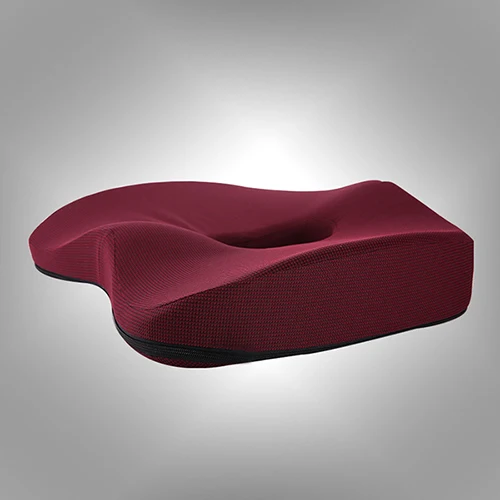 Подушка для сиденья Coccyx, поддержка спины, пена памяти, массажное кресло, подушка для автомобиля, офиса, дома - Название цвета: Красный