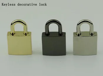 

10pcs/lot No Keyless lock switch pale golden act the role ofing is tasted lock Smooth lock accessories decorate the padlock