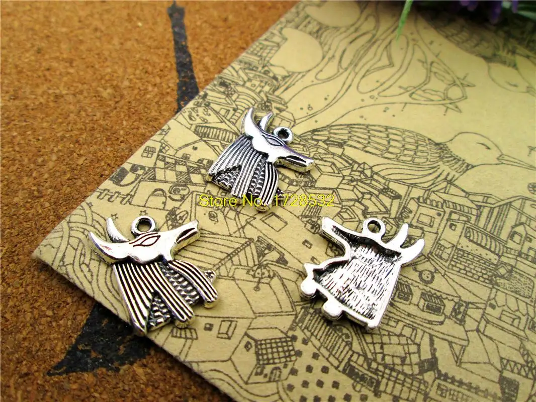 

20pcs Anubis Charms Antiqued Silver Tone Anubis charm pendants 20x15mm