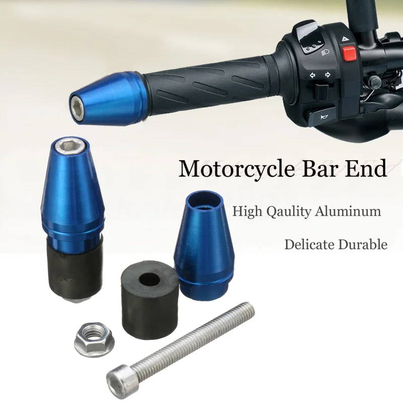 

22mm Universal High Quality Bullet Aluminum Motorcycle Grip Handlebar End Plug Weight Slider Motorcycle Accessories Auto Parts