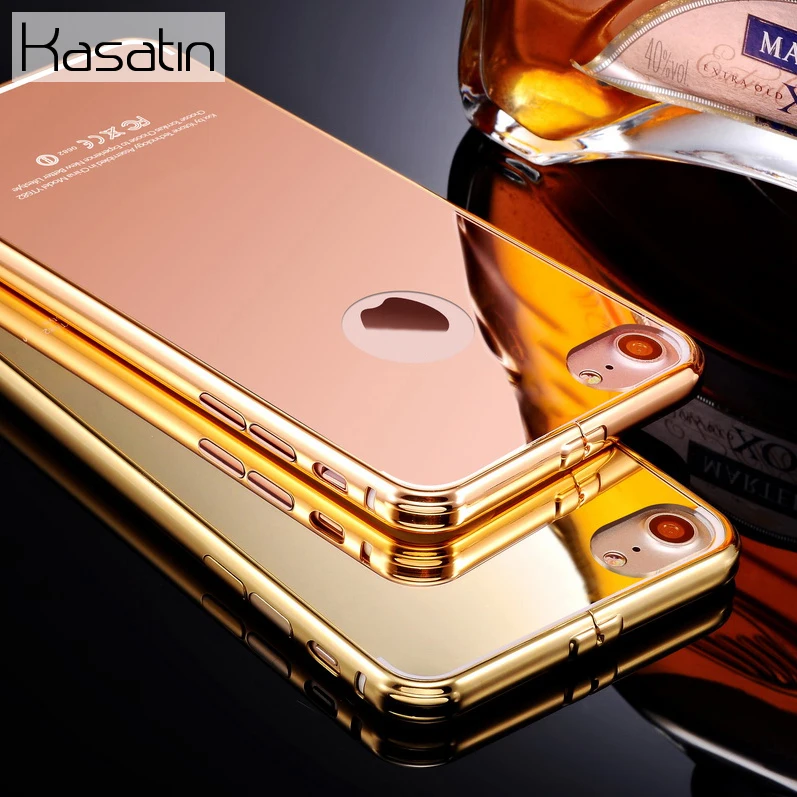 bilder für 2017 neue Luxus Marke für iPhone 7 Rose Gold Spiegel Stoßstange fall für iPhone 7 Plus Glitter Aluminium Schutzhülle Mit Logo bilder für 2017 neue Luxus Marke für iPhone 7 Rose Gold Spiegel Stoßstange fall für iPhone 7 Plus Glitter Aluminium Schutzhülle Mit Logo