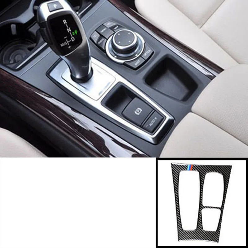 

lsrtw2017 carbon fiber car center control panel trims for bmw x5 x6 E70 E71 2006 2007 2008 2009 2010 2011 2012 2013