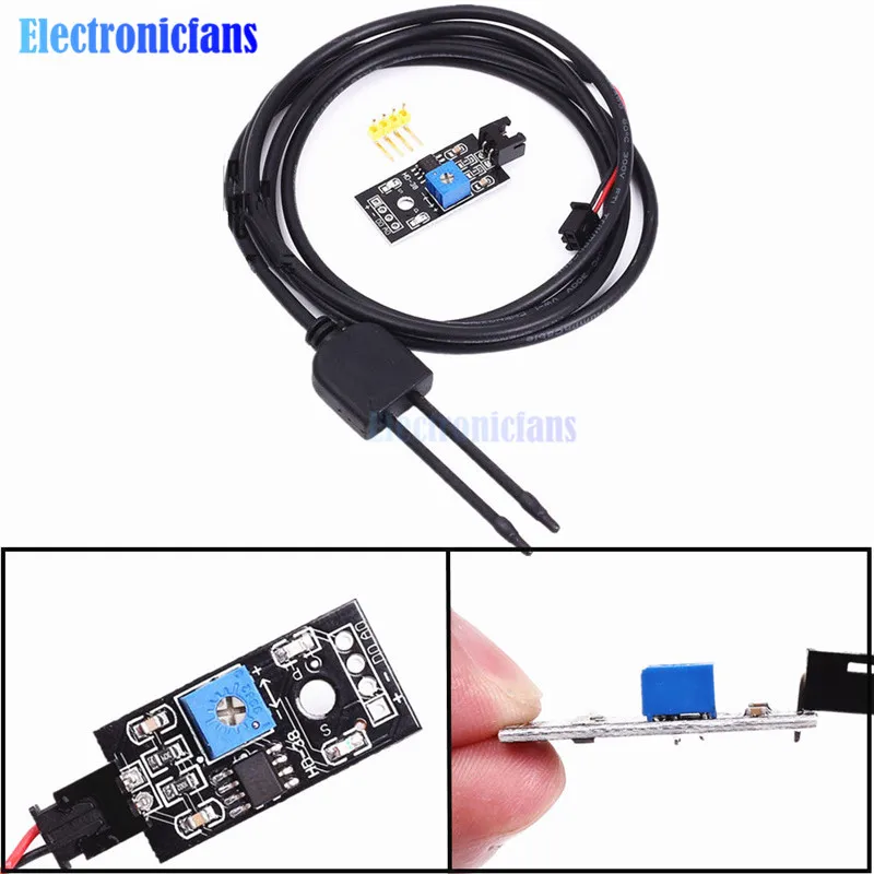 

Soil Moisture Detector Module Soil Humidity Sensor Meter Hygrometer Water Tester Corrosion Resistance Probe DC 3.3-12V