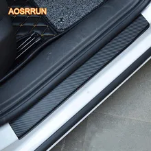 AOSRRUN autoadesivo della fibra del Carbonio bar benvenuto pedale soglia di auto accessori Auto per Peugeot 308 2gen 3008 4008 5008 308 408 508 206