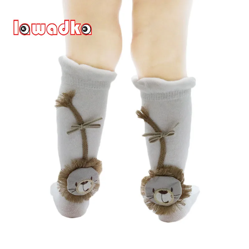 Lawadka для новорожденных детские носки для девочки, мальчика животного Лев шаблон хлопок Детские носки с любимыми персонажами из мультфильмов для младенцев, для малышей, возраст от 0-3Years