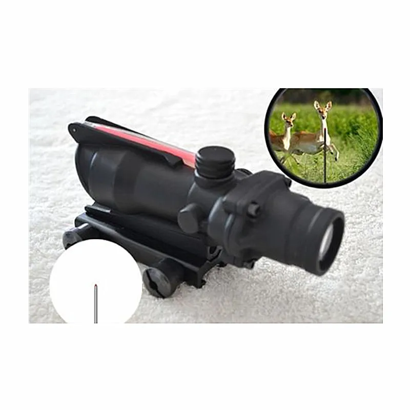 ACOG 4X32 Fiber Source Red Green Illuminated Scope black color Tactical Hunting Riflescope 4x magnification | Спорт и развлечения
