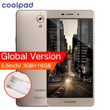 D’origine Mondial Version Coolpad E502 4G LTE Mobile Téléphone 5.5 pouce 3 GB RAM 16 GB ROM MTK Quad Core Double Cartes SIM Android 6.0