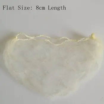 

50pcs Beige Hair Bun Cover Net Small Size 5cm width 8cm Length Flat Size High Quality Invisible Hairnet