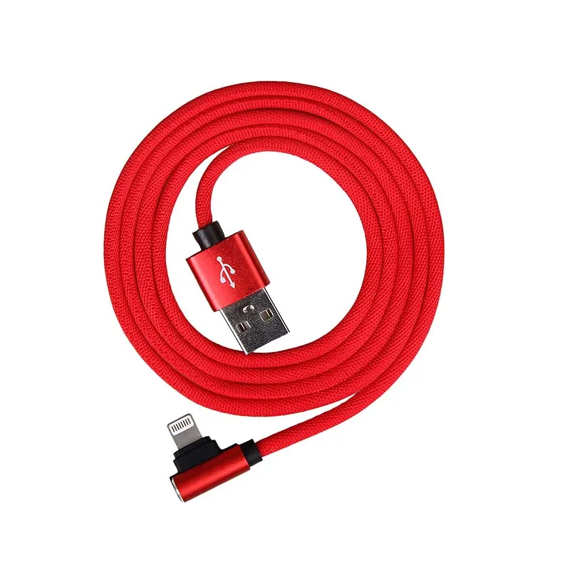 FDBRO локоть зарядный кабель синхронизации данных 8 Pin для iPhone X 7 8 6 Plus освещение зарядный кабель для iPad Mini 8 9 10 линия зарядного устройства 1 м - Цвет: Красный