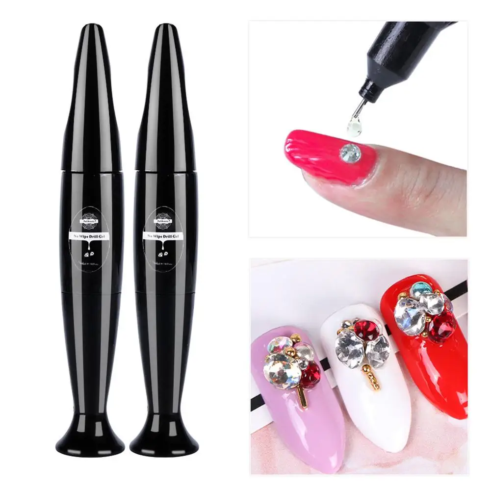 

10 ml nail art glue strong paste glue no wipe gel rhinestone jewelry beads nail gel