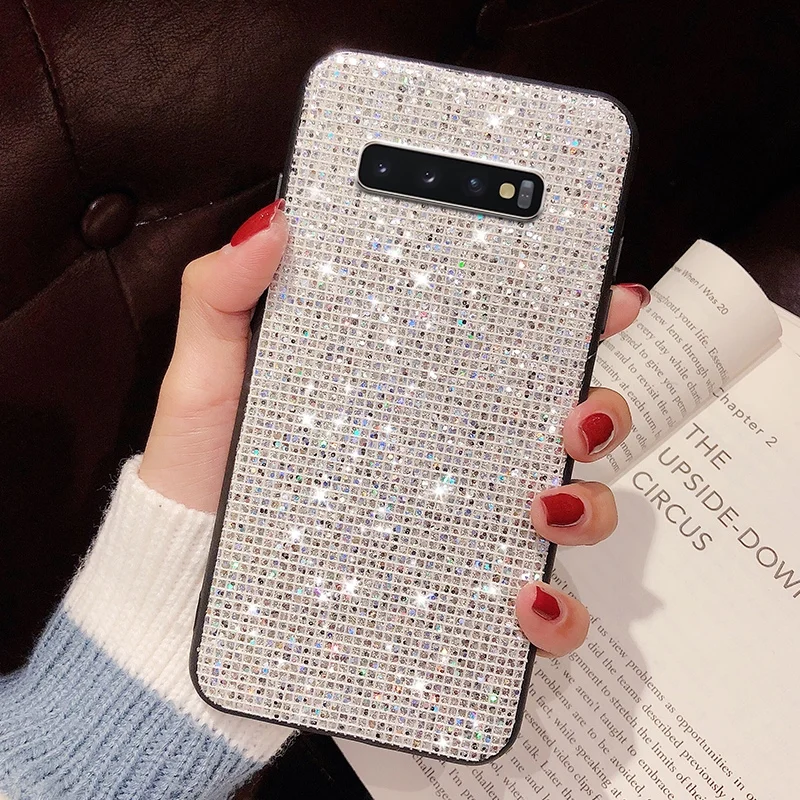 Чехол со стразами для Samsung Galaxy S10 Plus S10e S9 S8 Note 8 9 роскошный блестящий силиконовый