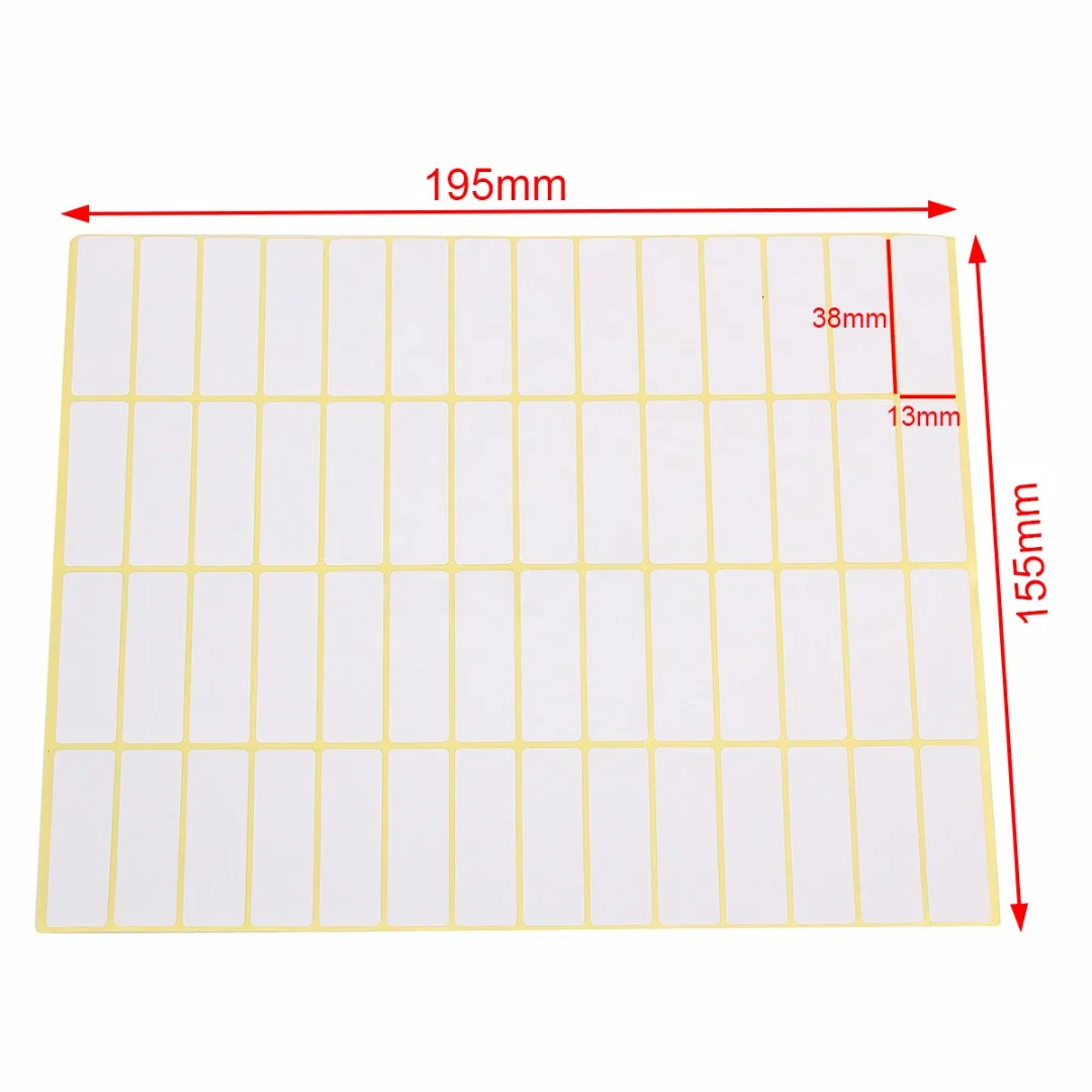15 листов, самоклеющиеся, цена, клейкие этикетки 840, наклейки s, Пустые бирки, этикетки, белые, записываемые, бумажные, для заметок, бирки, ремесло, 13*38 мм