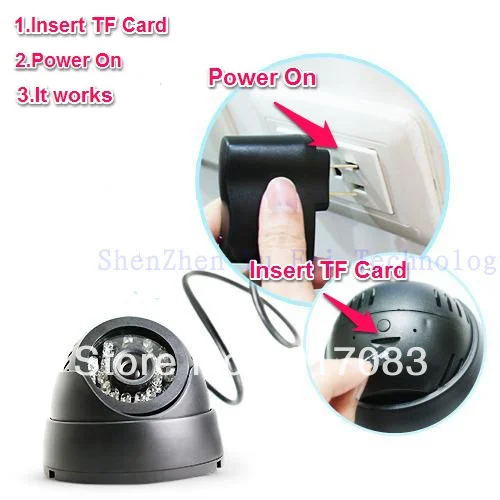 

No need Layout Cables USB Motion Detection Night Vision Home Security DVR Dome Camera Loop Recording