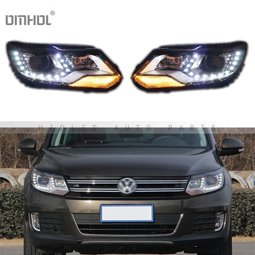 Бесплатная доставка 1 комплект HID Hi/Lo балки биксеноновые фары в сборе для Volkswagen VW