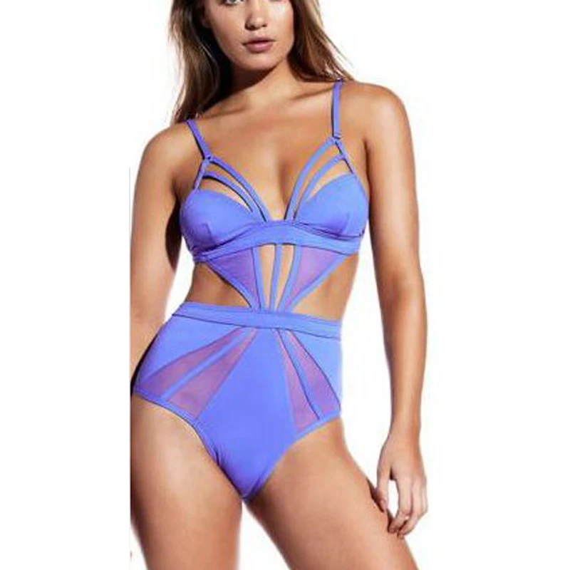 

2017 New Sexy Sports Body Swimming Suit for Women Mesh Swimwear Push up One Piece Swimsuit Female Monokini Bathing Suits White