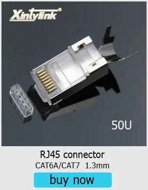 Xintylink 1000 шт. ez rj45 разъем RJ45 разъем cat5e cat6 Сетевой разъем 8P8C Позолоченные экранированные ethernet Кабельные Клеммы