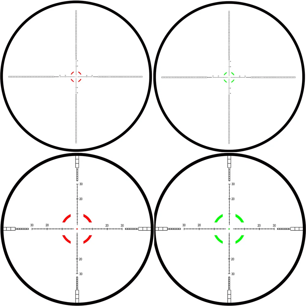 EB 1-4X24 широкоугольный первая фокальная плоскость охотничий прицел красный зеленый с подсветкой Стекло Сетка FFP тактический прицел