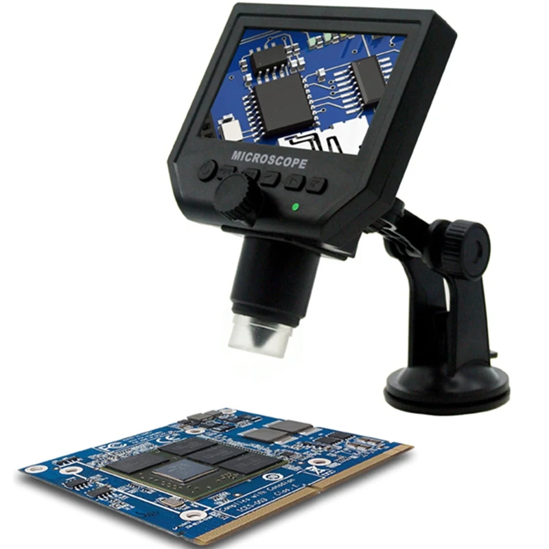 

1-600X 3.6MP USB Digital Microscope Portable G600 Continuous Magnifier with 4.3inch HD OLED Display for pcb motherboard repair