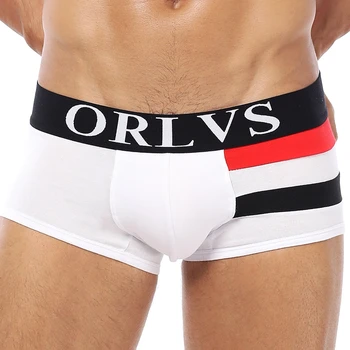

ORLVS Brand Underwear Men Boxer Mesh U Pouch Sexy Underpants Cueca Cotton Pants Trunks Boxer shorts Gay Male Panties Hot