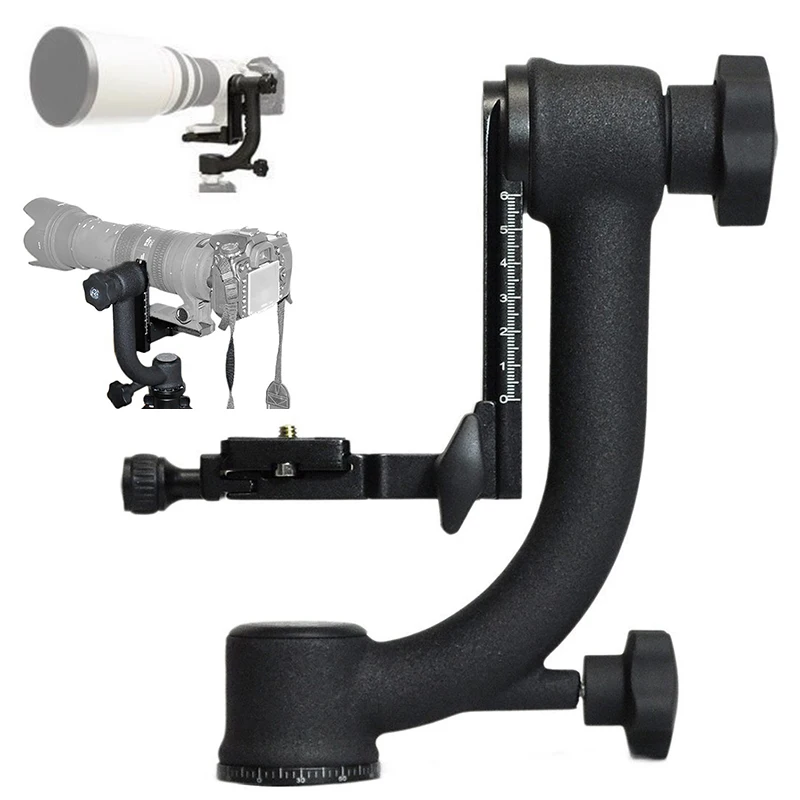 

Pro 360 Degree Panoramic Gimbal Tripod Head Ball Head with Arca-Swiss Standard 1/4'' Quick Release Plate for DSLR Cameras