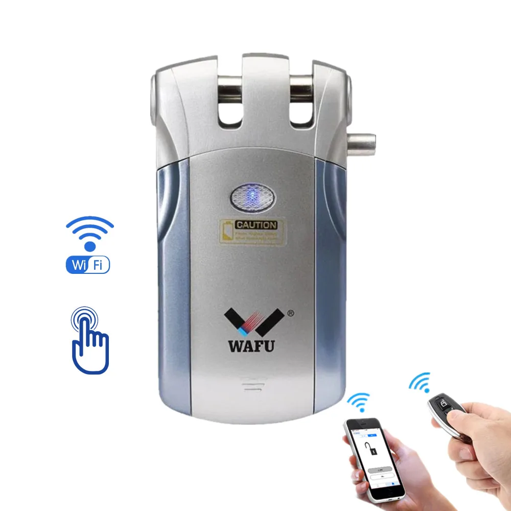 

Keyless WIFI APP Smart Door Lock, Electronic Invisible Wireless Remote Control Easy Install Security Indoor Touching Unlock