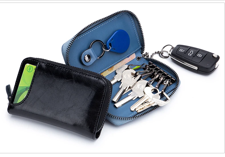 Многофункциональный кожаный бумажник для ключей, мужские держатели ключей от автомобиля, чехол для карт, домохозяйка, спилок, сумка унисекс для женщин известного бренда