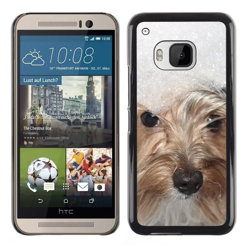 Snap On Hard PC Back Shell Case For HTC One M9-Snow Winter West Highland White Terrier(M9-3005202) |