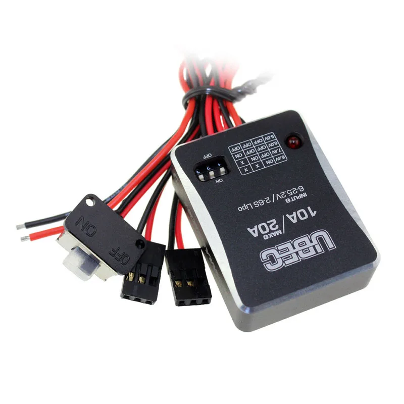 

Hobbywing 10A 2-6S UBEC Module UBEC-10A External BEC Switching Module DC-DC Regulator Accessories F22104