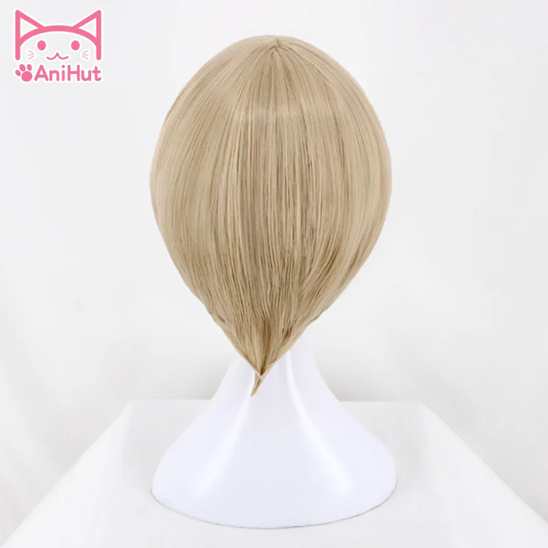 Ceny AniHut czarny kot Dva peruka krótkie proste włosy z grzywką kucyki gra OW D. VA peruka do Cosplay OW nowy kolor skóry czarny kot D. Va Cosplay