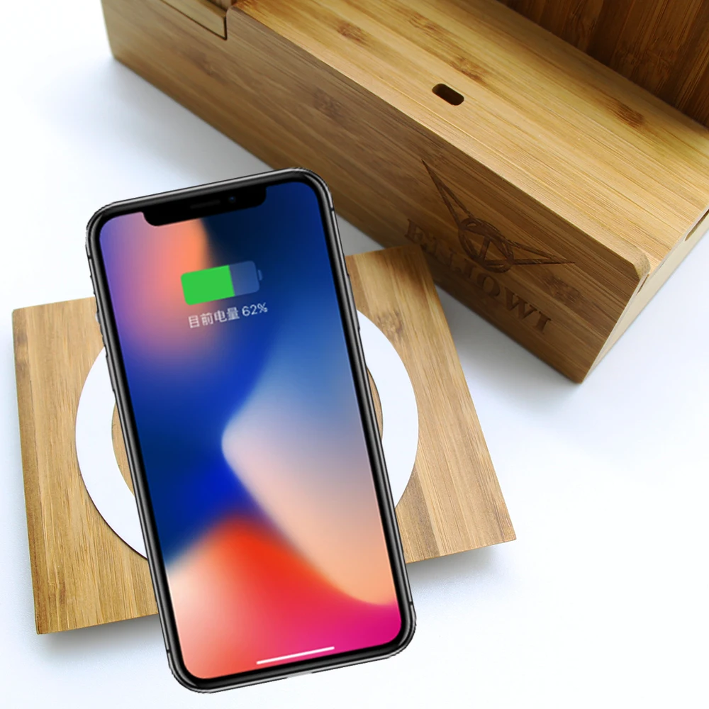 Wooden Fast Wireless Charger / Desktop Storage/Mobile