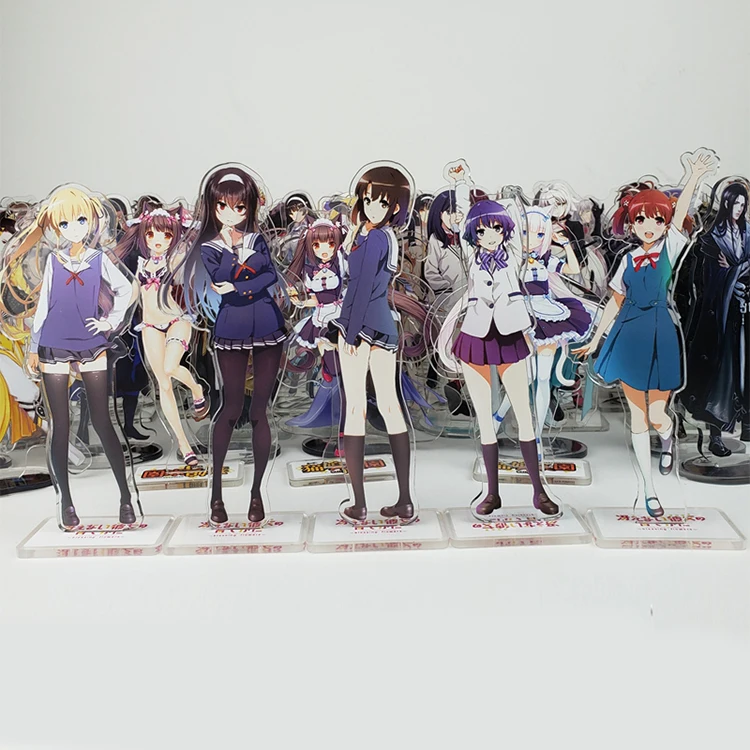 

Anime Saekano: How to Raise a Boring Girlfriend Megumi Kato Cosplay Double Side Acrylic Stand Figure Model Plate Desk Decor Gift