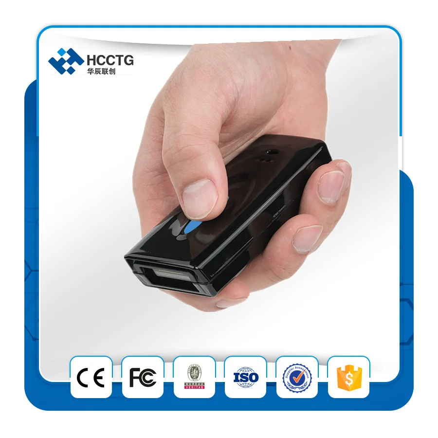 Scanner de Código de Barras com 32 Mini Bluetooth Wireless Handheld m Memória Hm5-l-b 1d