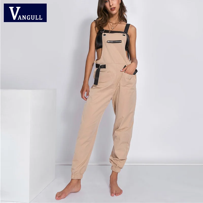 khaki cargo jumpsuit