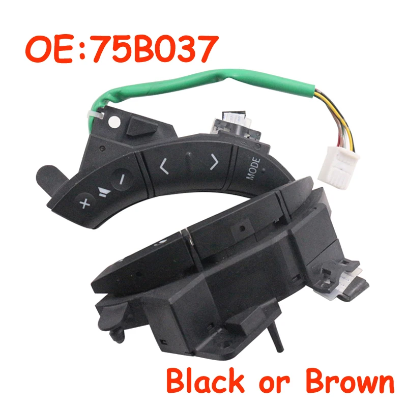 

Black/Brown 2 Colors For Toyota Highlander Land Cruiser New Steering Wheel Controls Switch 75B037 car accessories