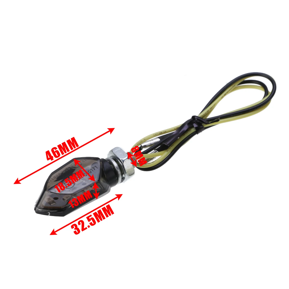 For Suzuki For Kawasaki 4PCS Mini Motorcycle Smoke Lens Turn Signal Light 5LED 12V Amber Blinker Indicator Lamp Two Wire Mayitr