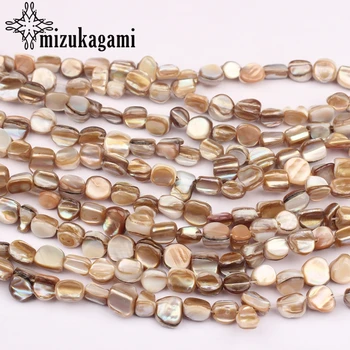 

Natural Color Freshwater Shell Beads Geometry Shape Interval Loose Beads 50pcs/lot 7-8mm DIY Earrings Jewelry Making Accessories