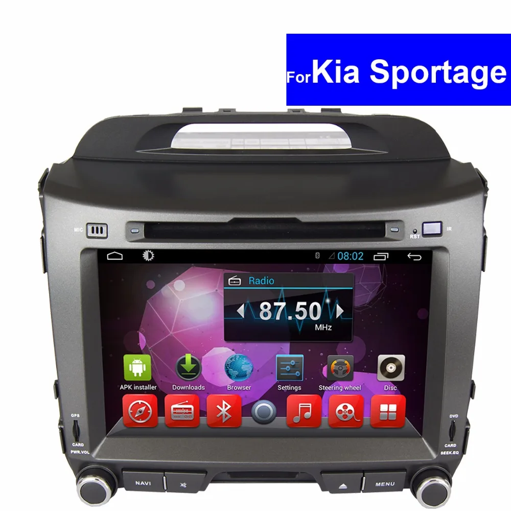 1024*600HD 2 Din Android Car Radio Stereo for Kia Sportage DVD GPS Navigation System TV WIFI Bluetooth Multimedia Player | Автомобили и