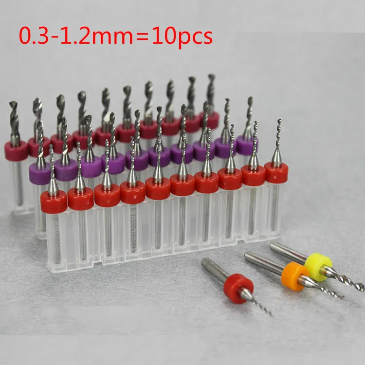 

10pcs PCB drill bit micro drill bit steel carved amber beeswax hand twist drill 0.3-1.2mm