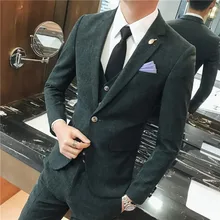 Новые костюмы Молодежный ночной клуб молодой мастер Корейская версия саморазвития мужской однобортный костюм три