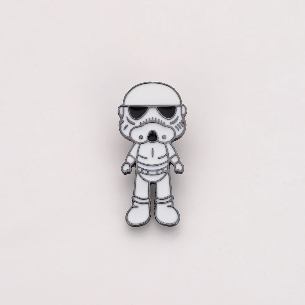

Star Wars Stormtrooper Enamel Pin Darth Vader Sith Lords Brooch Toys for Kids Star Wars Figure Jewelry 20 pcs/lot Wholesale