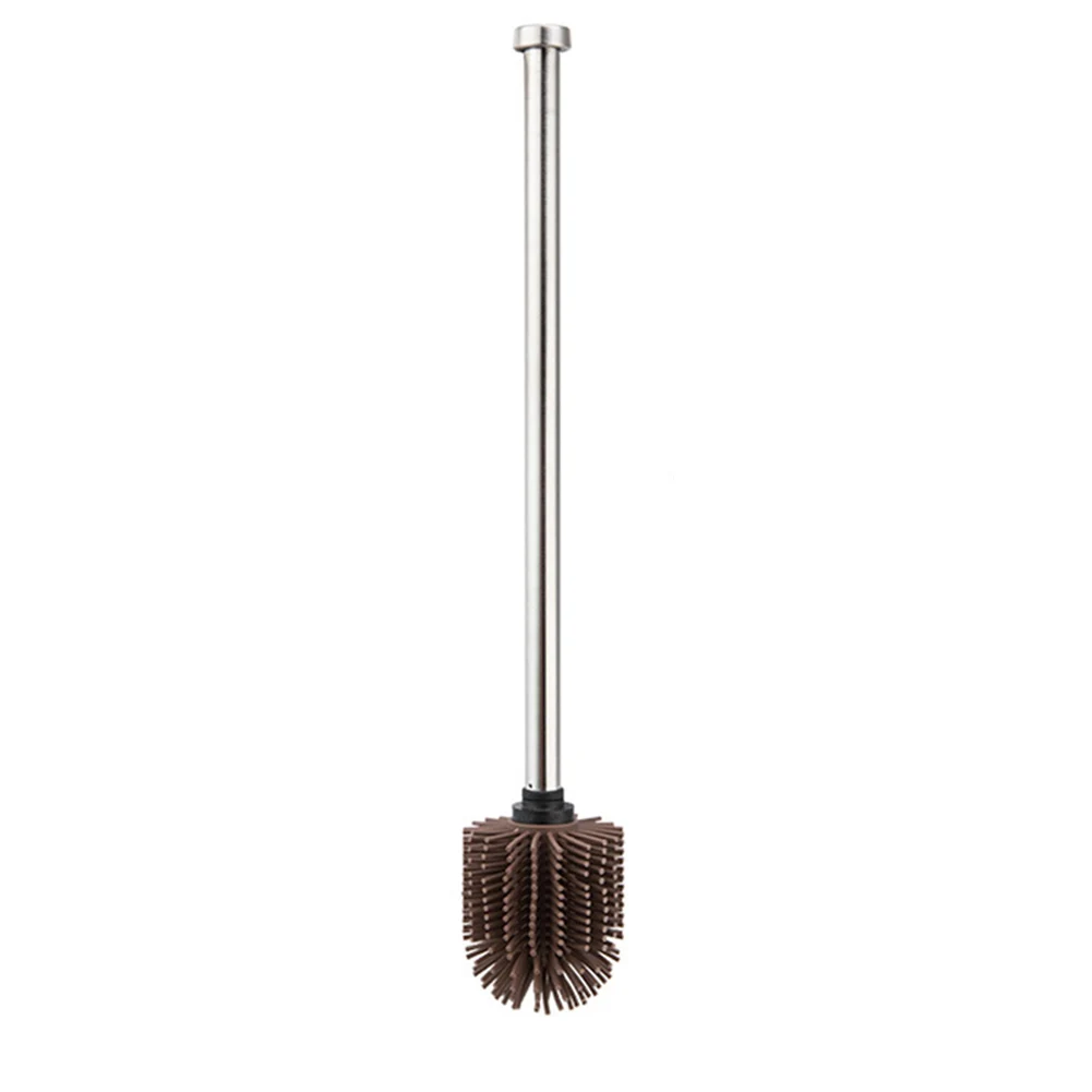 

Durable Stainless Steel Scrub Replacement Silicone Accessories Home Use Bathroom Cleaning Tool Portable Toilet Brush Long Handle