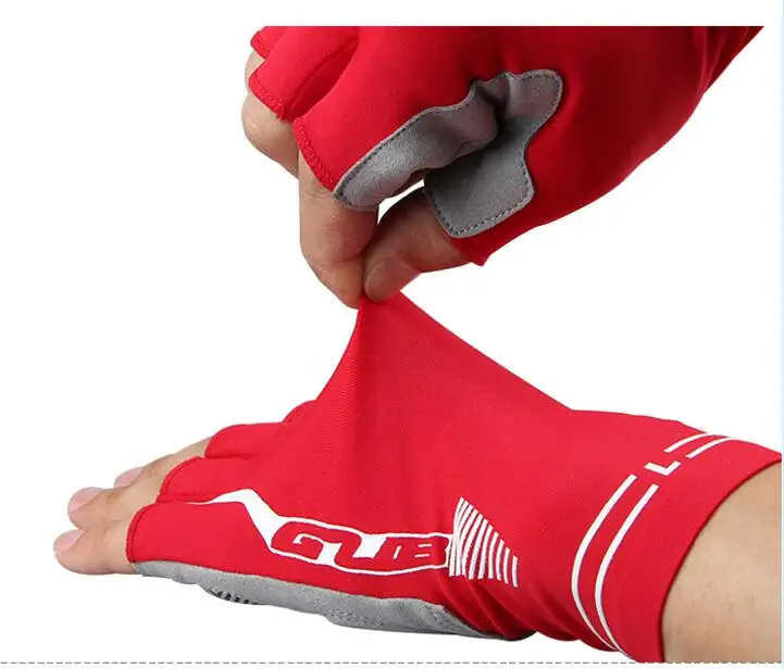 GUB нарушая Ветер Велоспорт Половина пальцев перчатки анти-слип Road Racing велосипед перчатки дышащий Мужчины Женщины велосипед шоссейном велосипеде перчатки