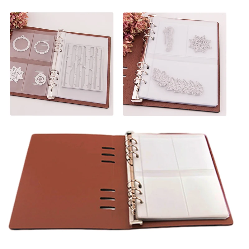 

10Sheets DIY Cuting Die Storage Book Scrapbooking Stencil Dies Cut Storage Books for Dies Collections Storage Organizer Tools