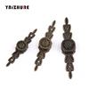 10PCS Antique European Flower Handle Drawer Wardrobe Door Handle Wooden Box Mini Handles With Screws Zinc Alloy Bronze Tone ► Photo 1/5