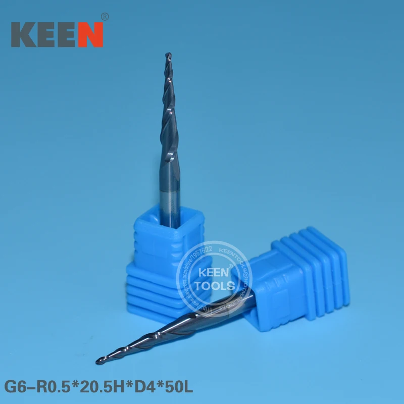 R0.5 * 20 5 H D4 50L 2 флейты конусные шариковые носовые долота/импортный вольфрамовый