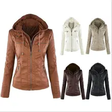 Hot female long-sleeved jacket lapel coat fashion long sleeve solid color zipper leather coat jacket female fashion solid color